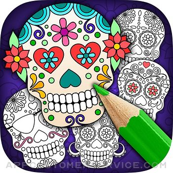 Mexican Sugar Skull Mask – Coloring Pages Customer Service
