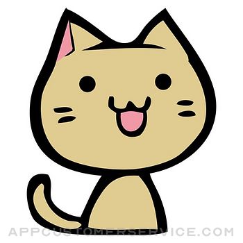 Cat illustration sticker Customer Service