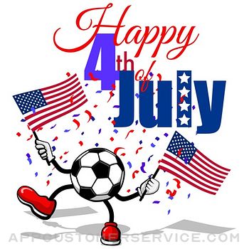 Soccer 4th of July Stickers Customer Service