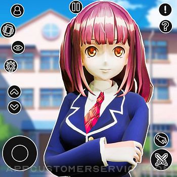 Anime High School Girl Sakura Customer Service