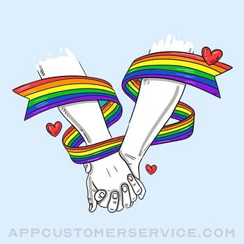 Pride Month Couple Stickers Customer Service