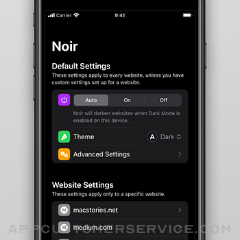 Noir - Dark Mode for Safari iphone image 3