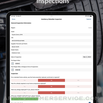 AutoSavvy Inspections ipad image 1