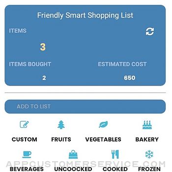 Friendly Smart Shopping List ipad image 1