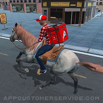 Mounted Horse Rider Pizza Customer Service