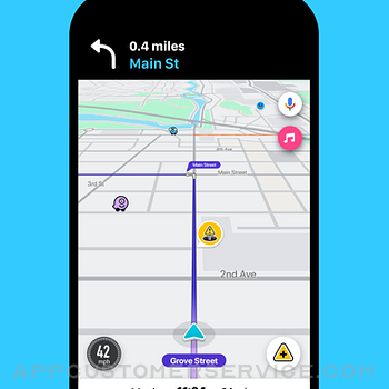 Waze Navigation & Live Traffic iphone image 1