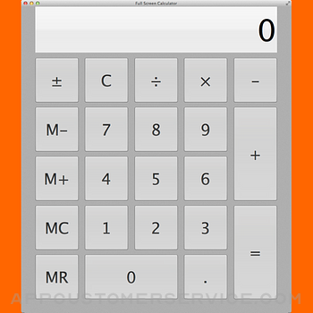 Full Screen Calculator Customer Service
