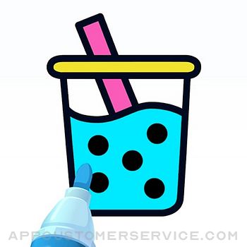 Color Away 3D - Bubble Tea Art Customer Service