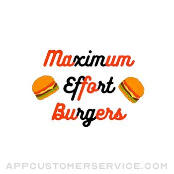 Maximum Effort Burgers Customer Service