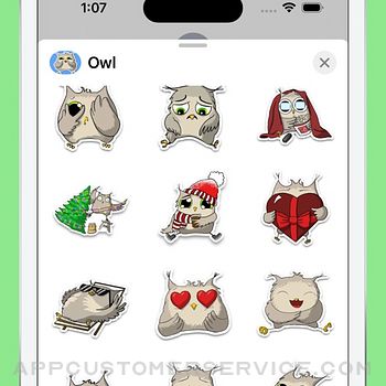 Nice Owl Stickers ipad image 2