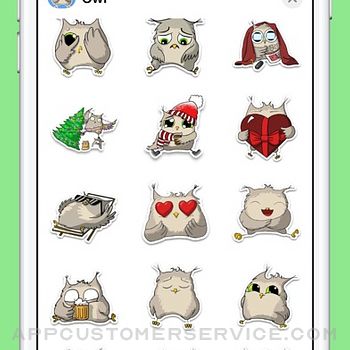 Nice Owl Stickers iphone image 2