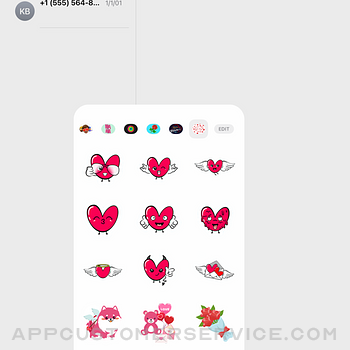 Love Heart Stickers & Emojis ipad image 2