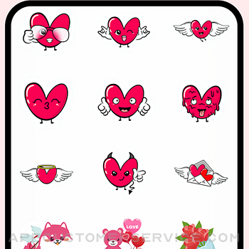Love Heart Stickers & Emojis iphone image 3