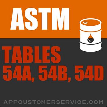 ASTM Tables: 54A, 54B, 54D Customer Service