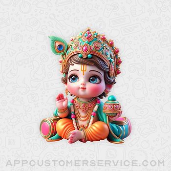 Lord Krishna 3D Stickers Customer Service