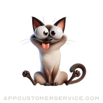 Goofy Siamese Cat Stickers Customer Service