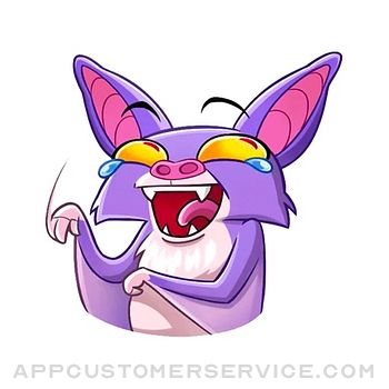 Cute Bat Emoji Funny Stickers Customer Service