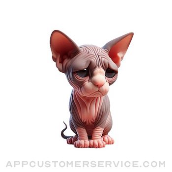 Sad Sphynx Cat Stickers Customer Service