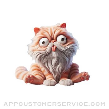 Goofy Persian Cat Stickers Customer Service