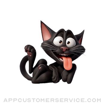 Goofy Black Cat Stickers Customer Service